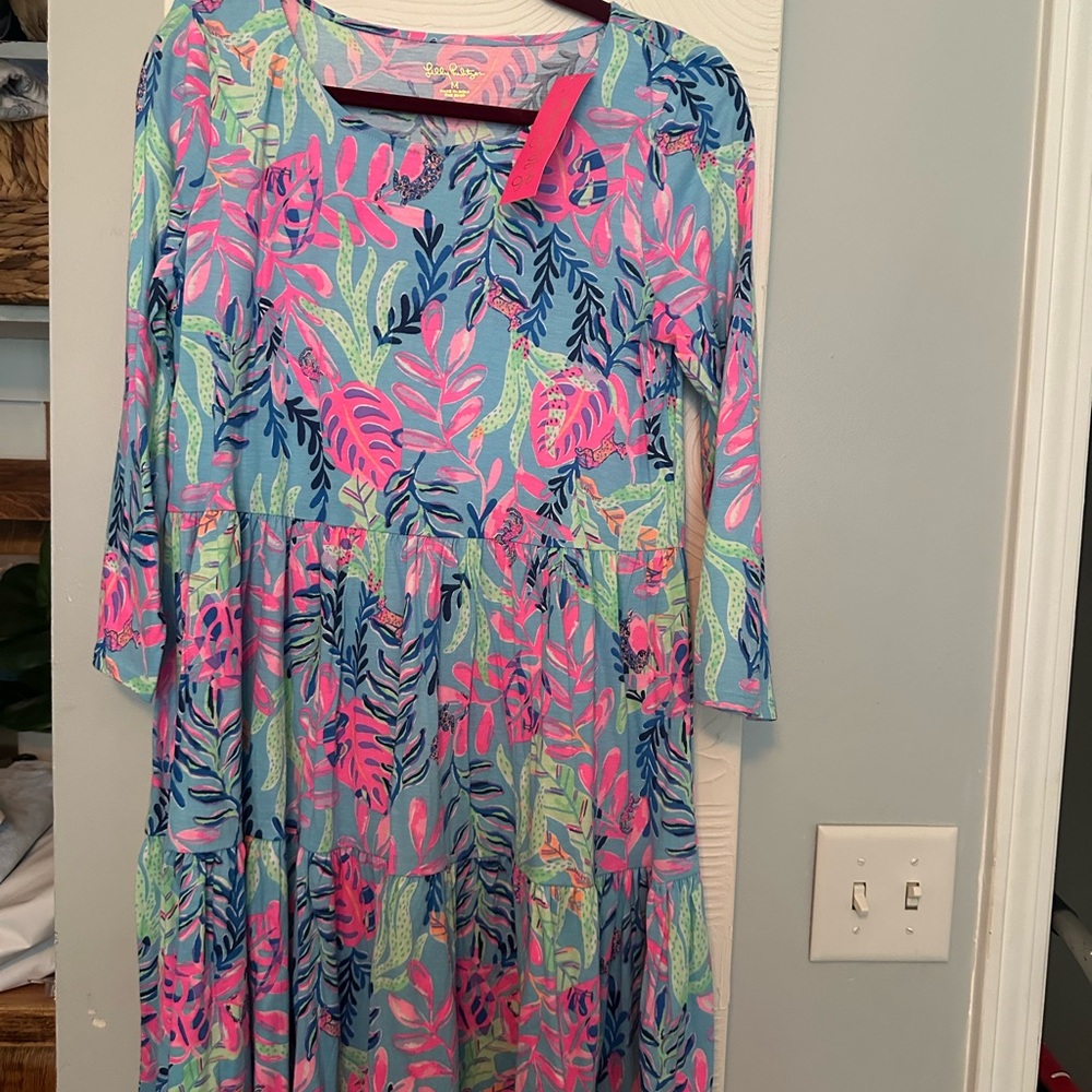 Lilly Pulitzer Pink and Blue Floral Dress